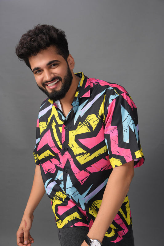 Half Sleeve Multi-Color Printed Shirt
