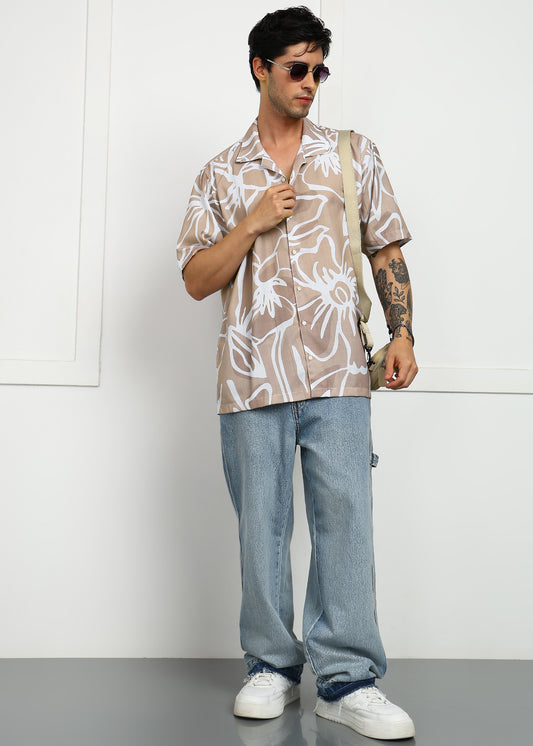 Classic White Cuban Collar Shirt – Effortless Everyday Style