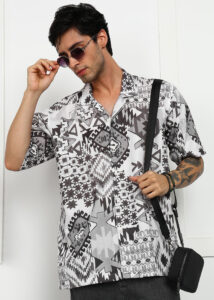 Mixed Printed Cuban Collar Shirt – Trendy, Cool & Comfortable
