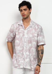 Cream Printed Cuban Collar Shirt – Cool, Classy & Comfortable