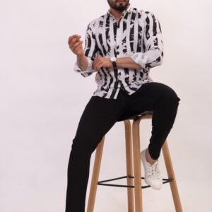 Black & White Striped Cotton Shirt – Effortless Gen-Z Style